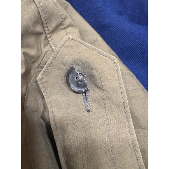 Vintage Henry Grethel Olive Green Trench Coat Size 46 - Picture 11 of 11